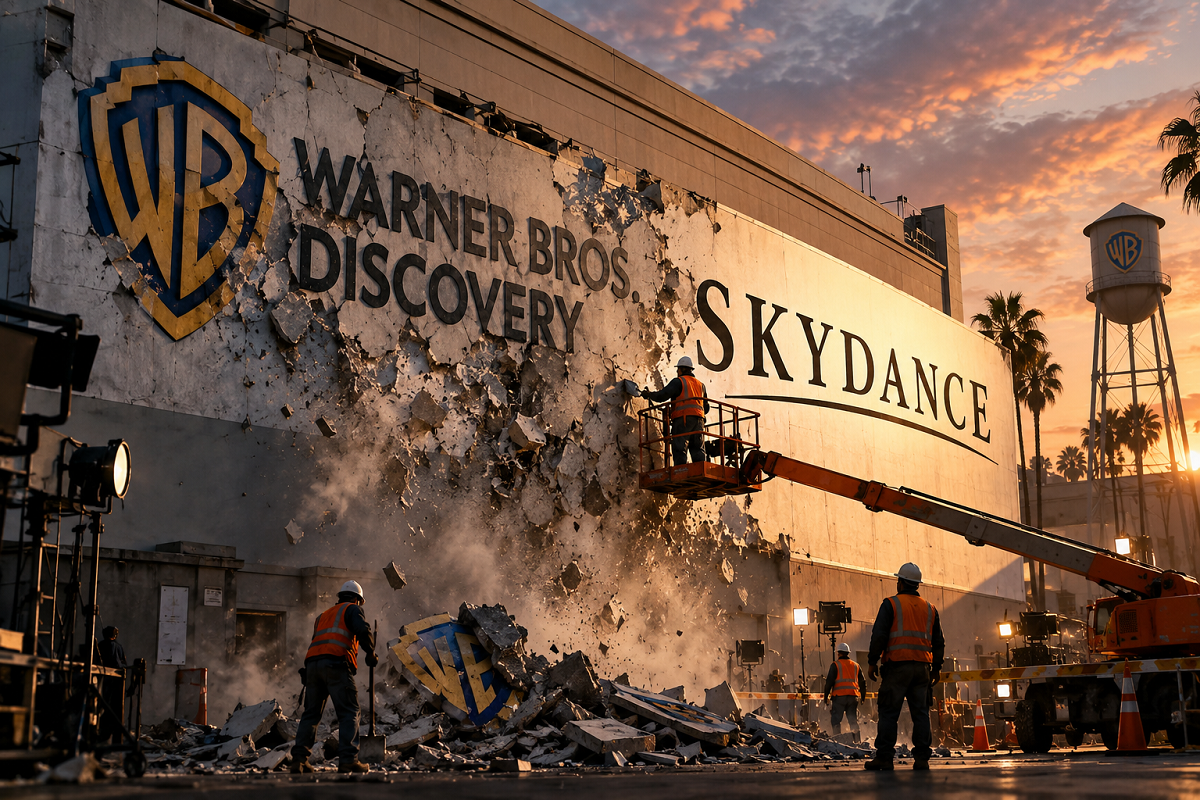Демонтаж бренда Warner Bros. генерация ИИ