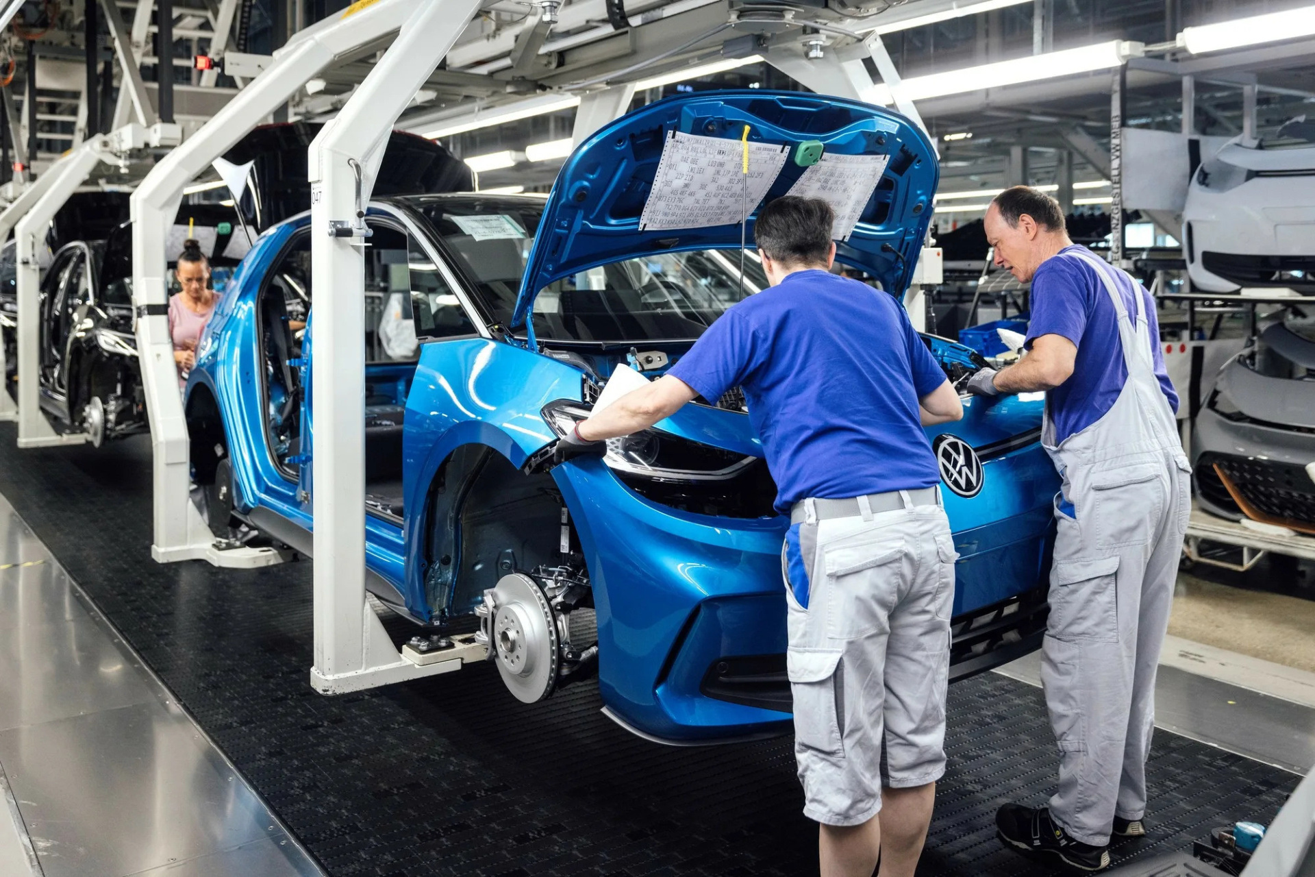 на производстве Volkswagen