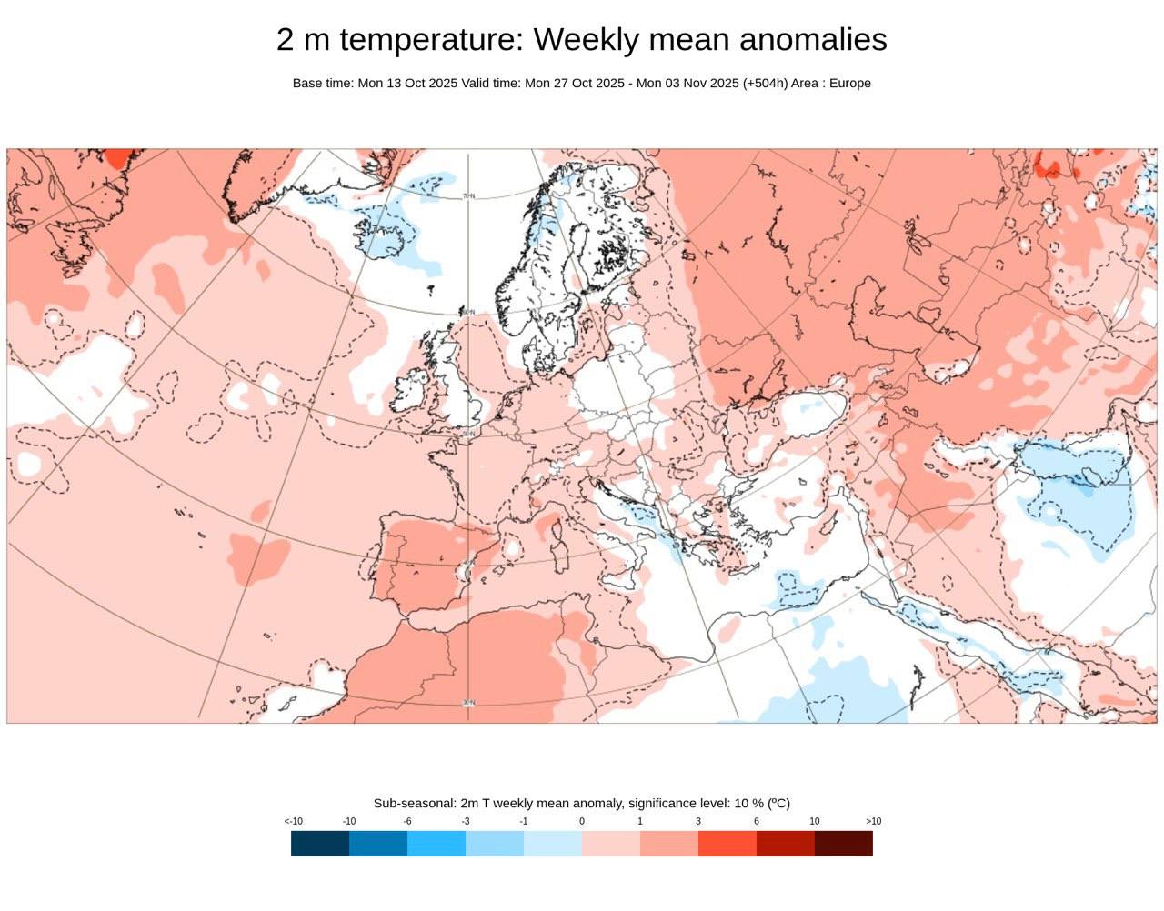 карта средненедельных температурных аномалий