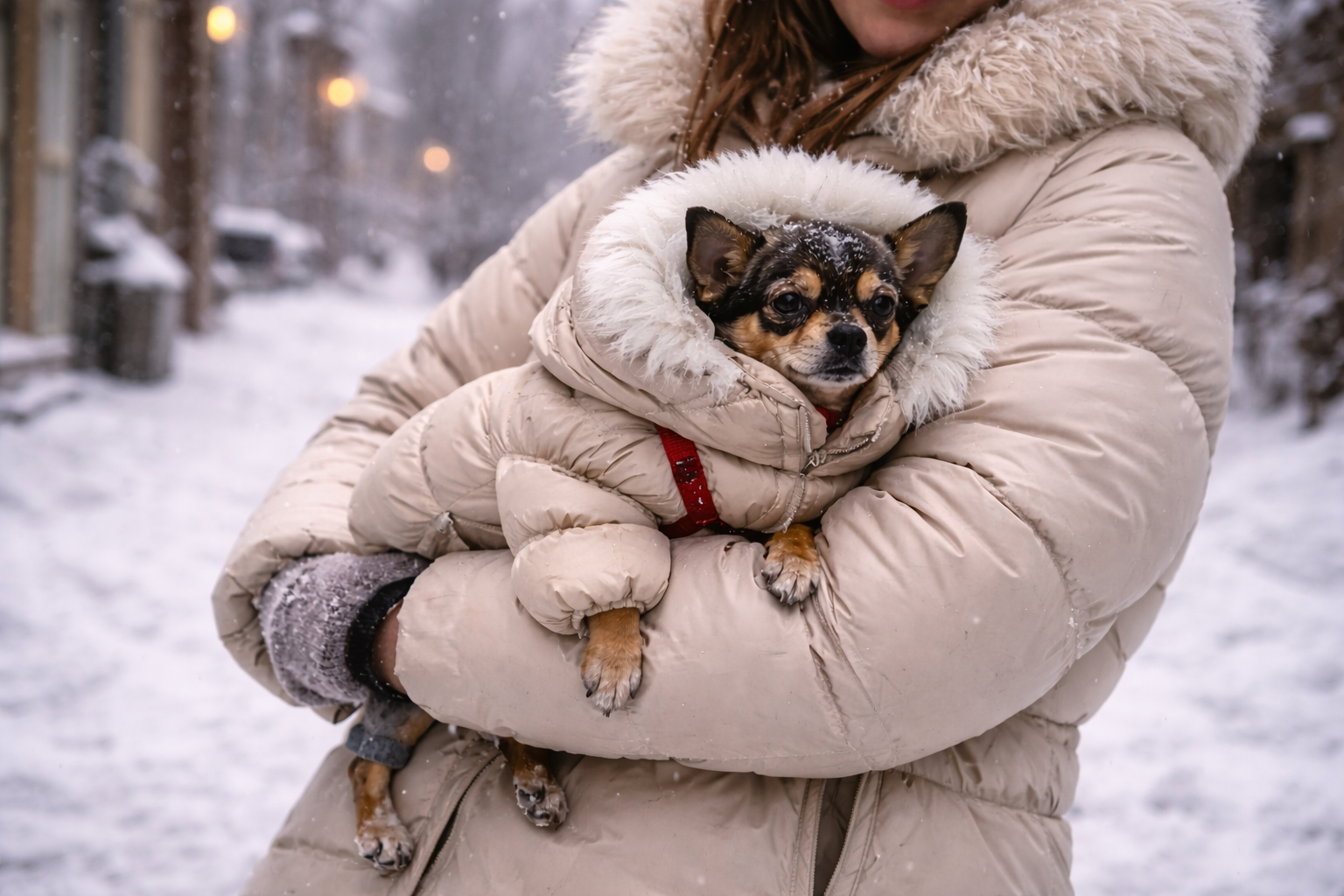 Собака в пуховике