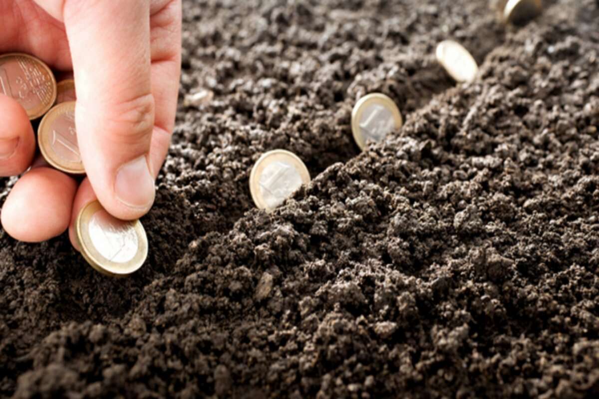 монеты в земле