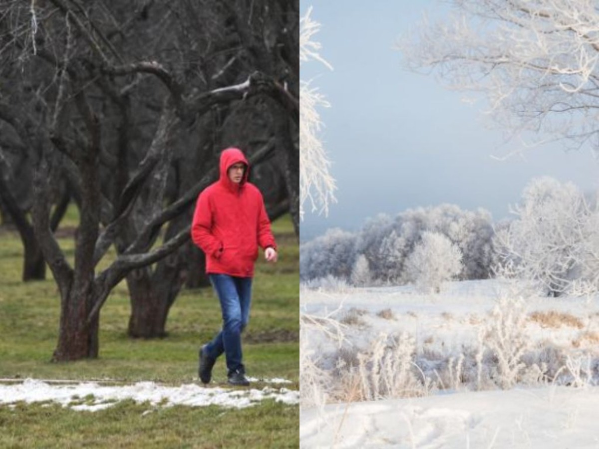 теплая и морозные зимы