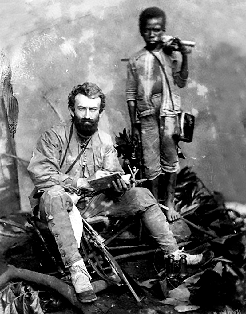 Миклухо-Маклай с папуасом Ахматом. Малакка, 1874 или 1875 год