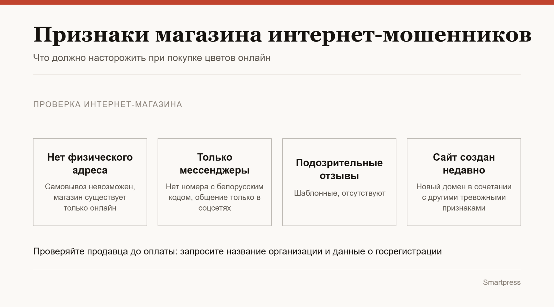 признаки магазина интернет-мошенников