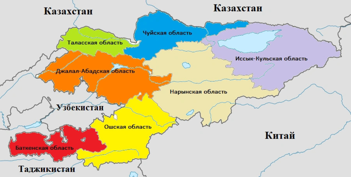 современные регионы Кыргызстана