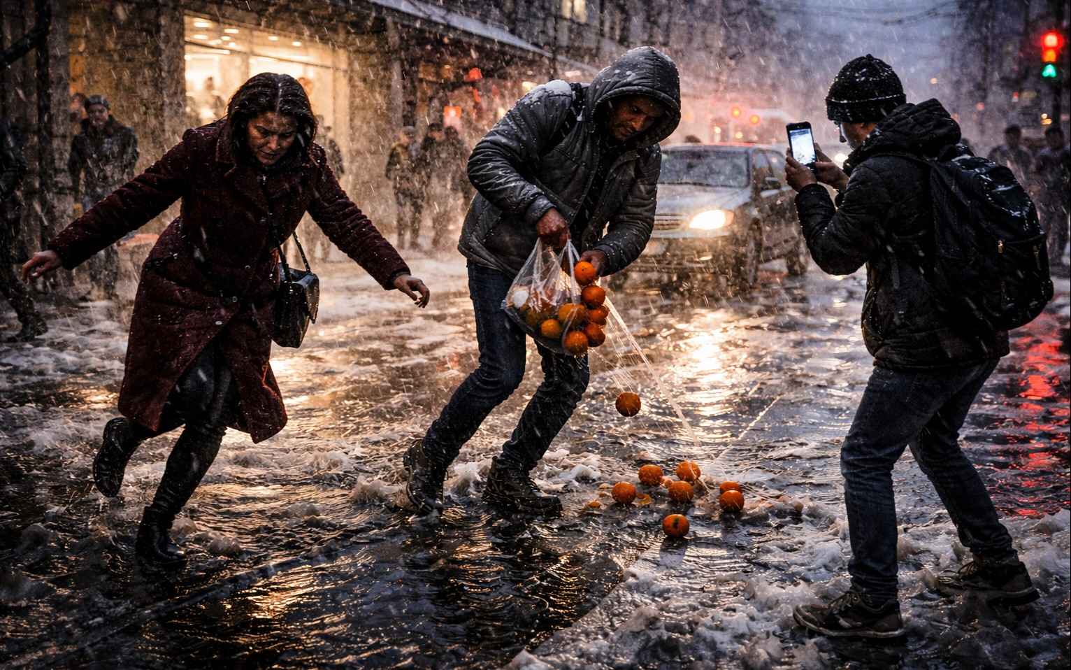 гололед и дождь в феврале