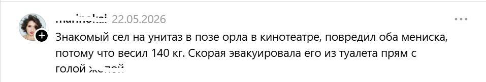 сел на унитаз