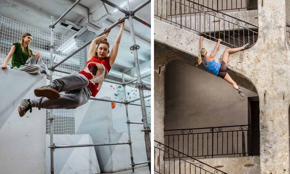 паркурщицы