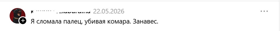 убивала комара