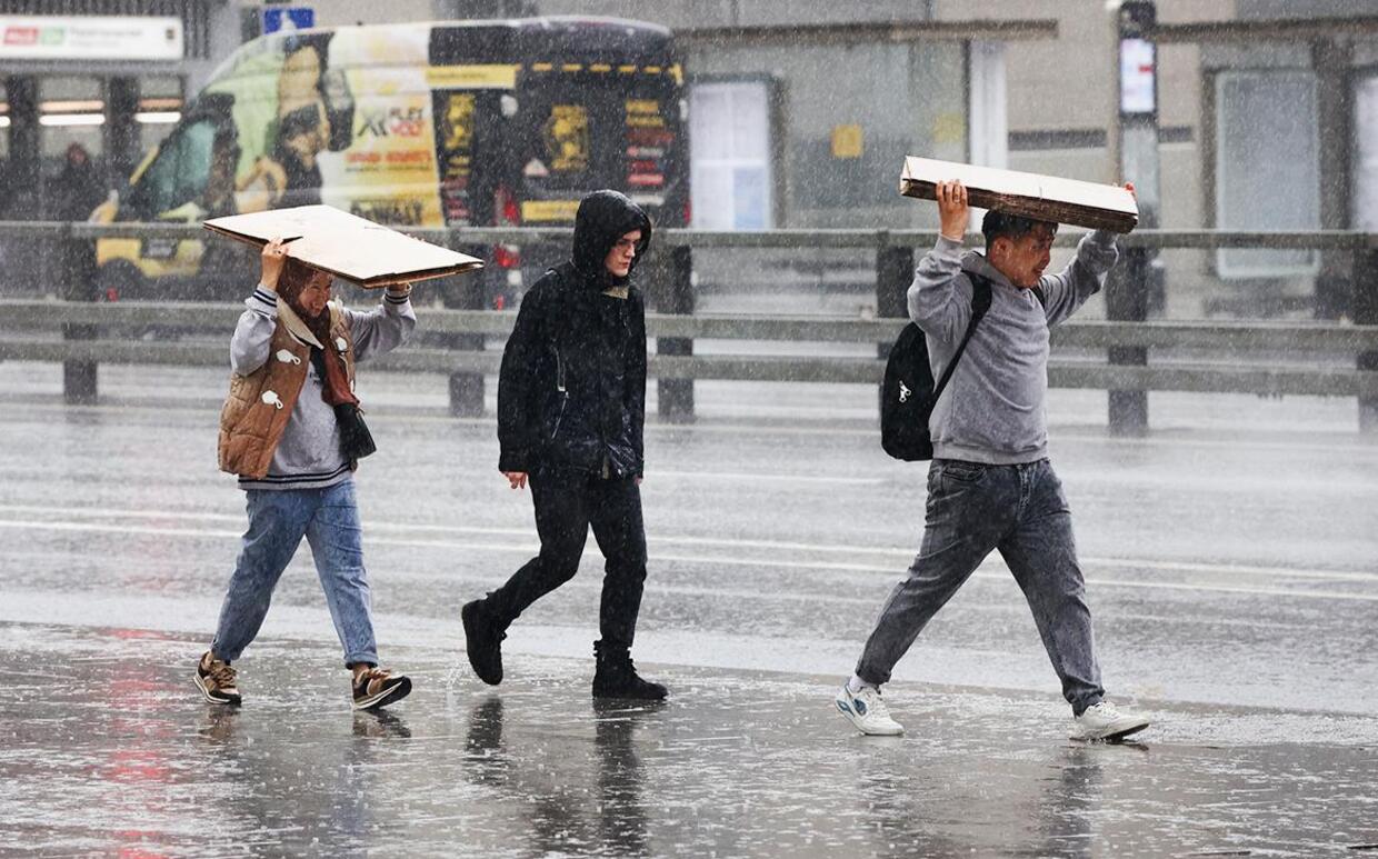 ливень весной