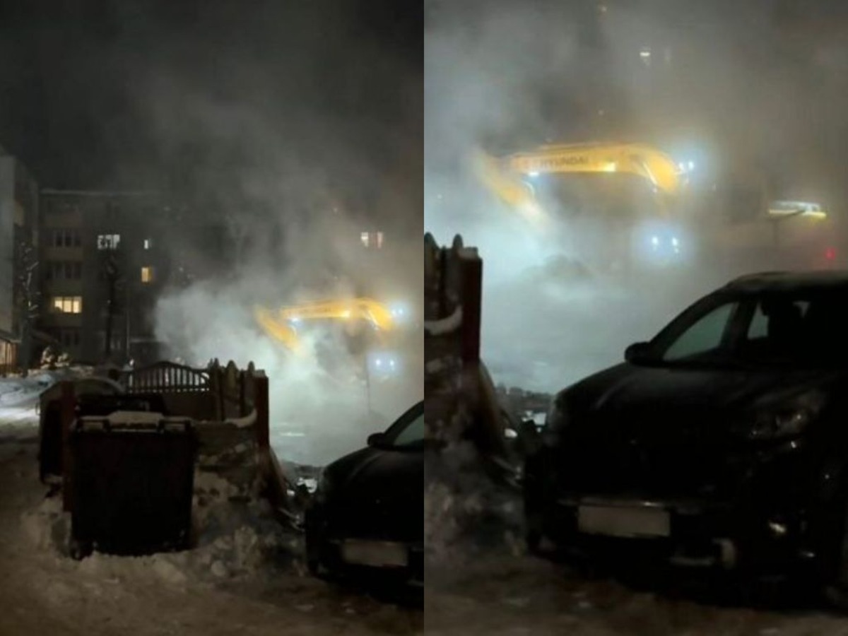 авария на тепловой сети в Борисове