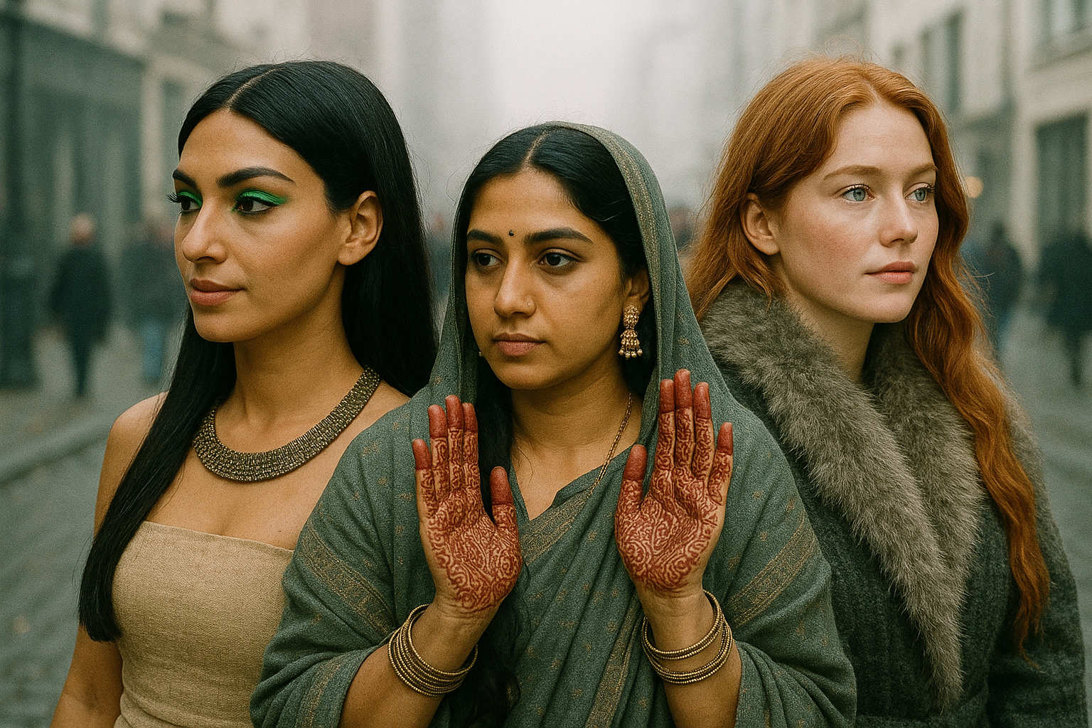 1-Коллаж женских образов из разных культур Египет Индия Северная Европа.PNG