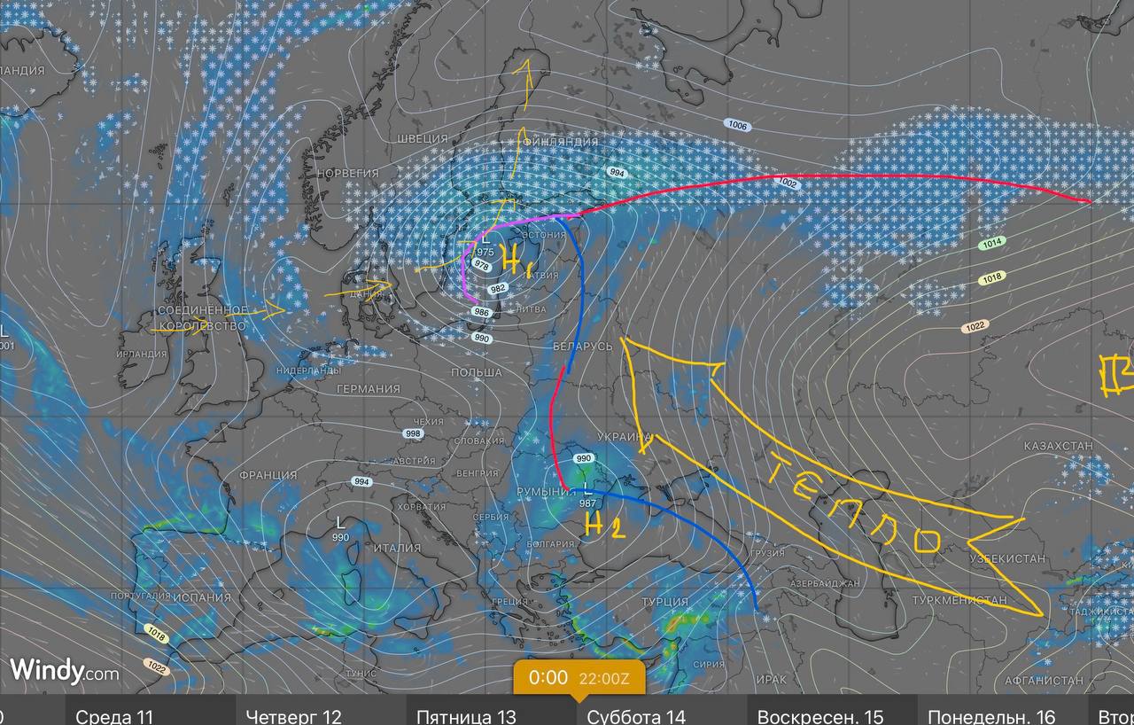 Волна тепла в Беларусь 14 февраля