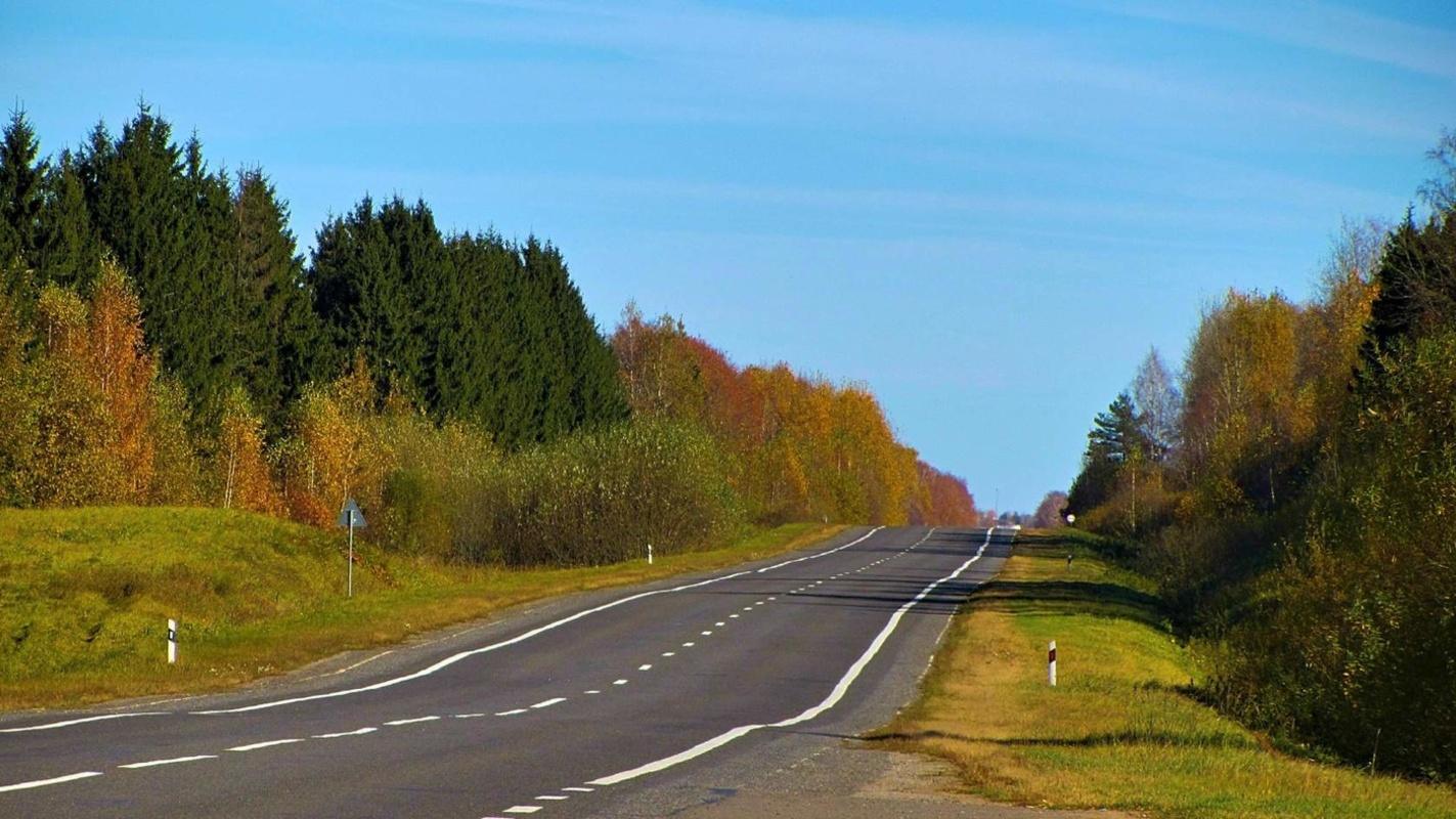 дорога осенью