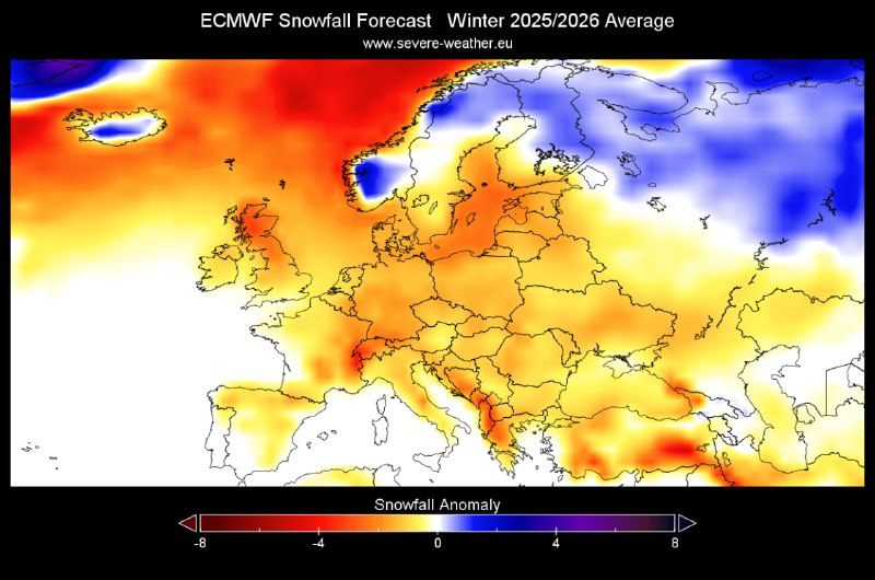 прогноз на зиму по ECMWF