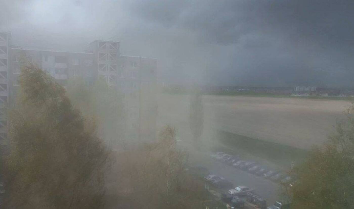 пылевая буря в Пинске