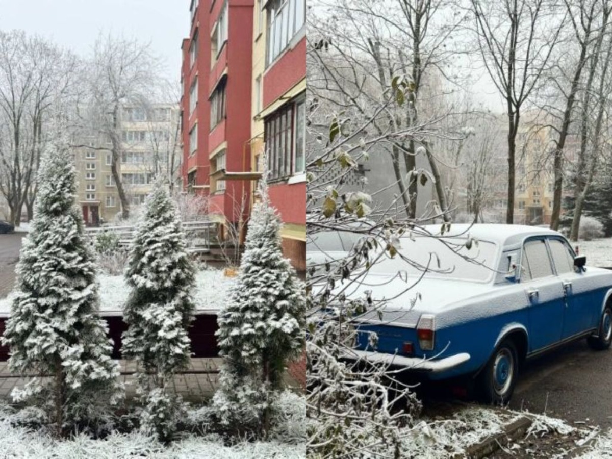 антропогенный снег в Минске 19 декабря