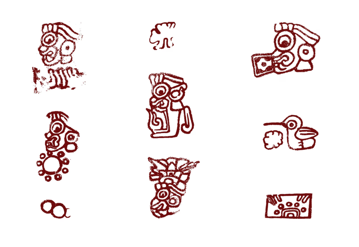 Примеры логограмм, составляющих теотиуаканскую письменность. Фото Кристоф Хельмке, Копенгагенский университет