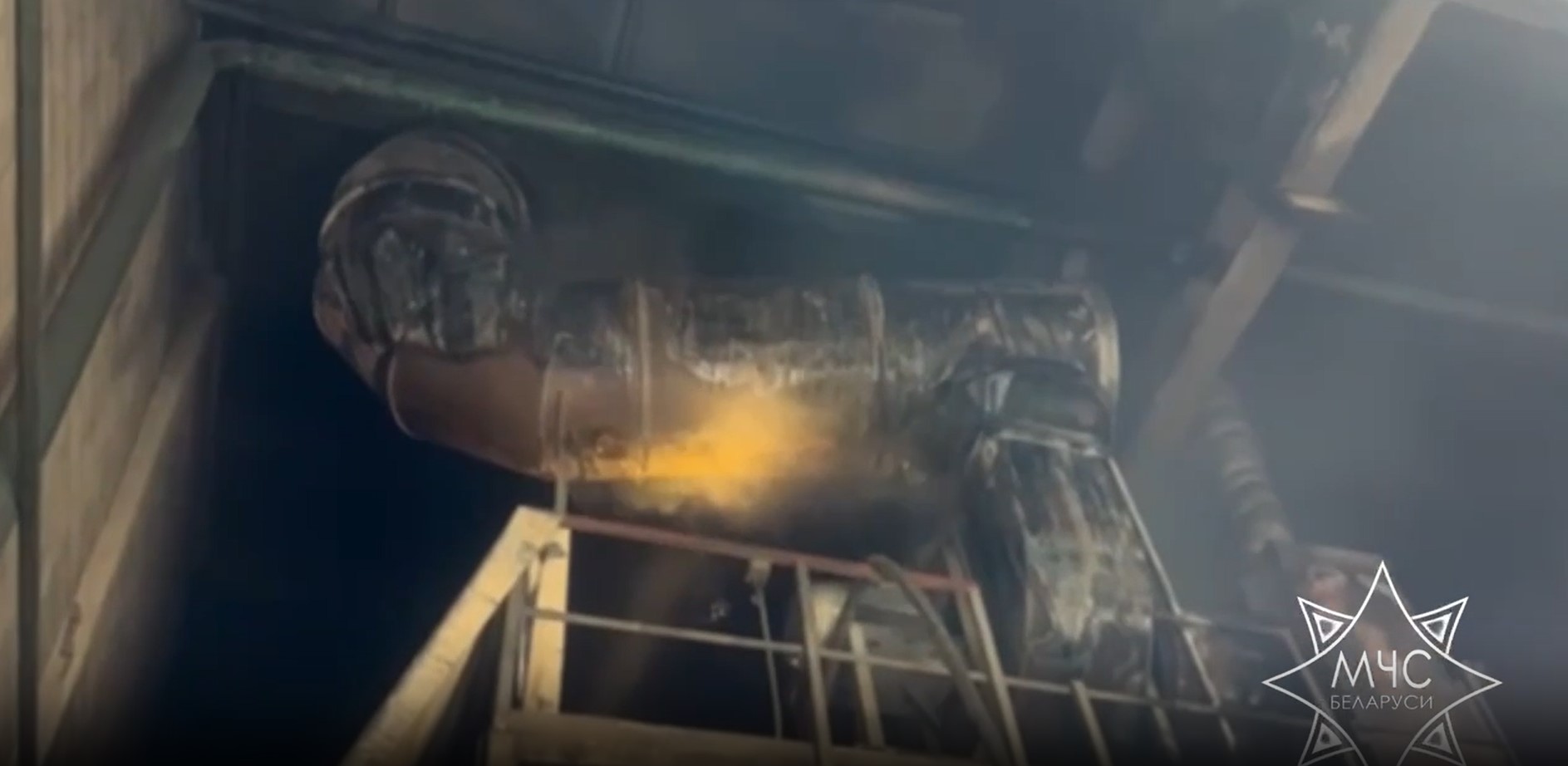 пожар на МАЗ 