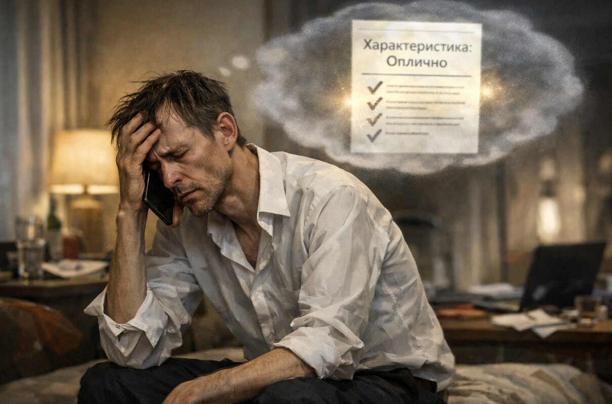 мужчина изнеможден звонками