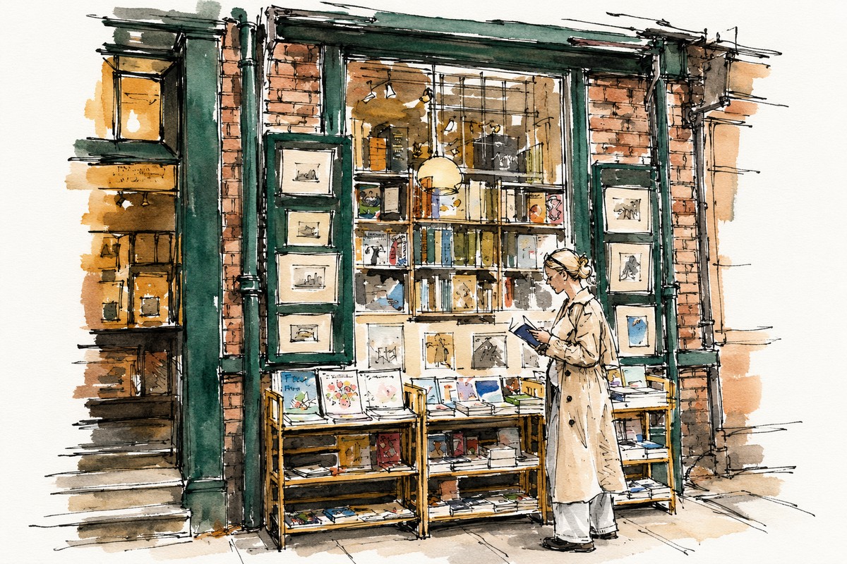 1-Девушка рядом с книжной лавкой.jpg 1-Девушка рядом с книжной лавкой.jpg