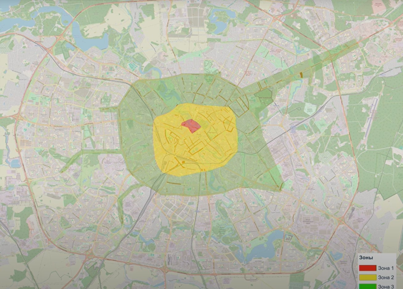 зоны платных парковок в Минске