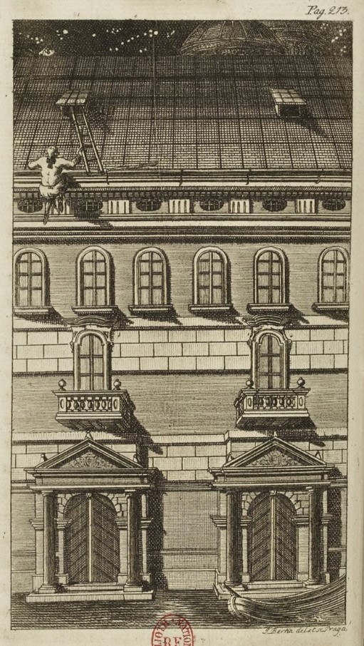 Побег. Иллюстрация из книги Джакомо Казановы «История моего бегства из венецианской тюрьмы, именуемой Пьомби». Лейпциг, 1788 год.jpg