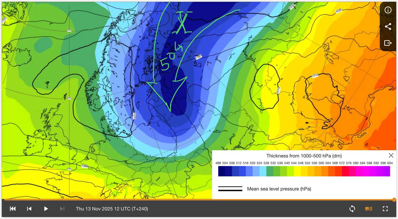 приход воздушной массы с 504 гп дам 13 ноября в Беларусь