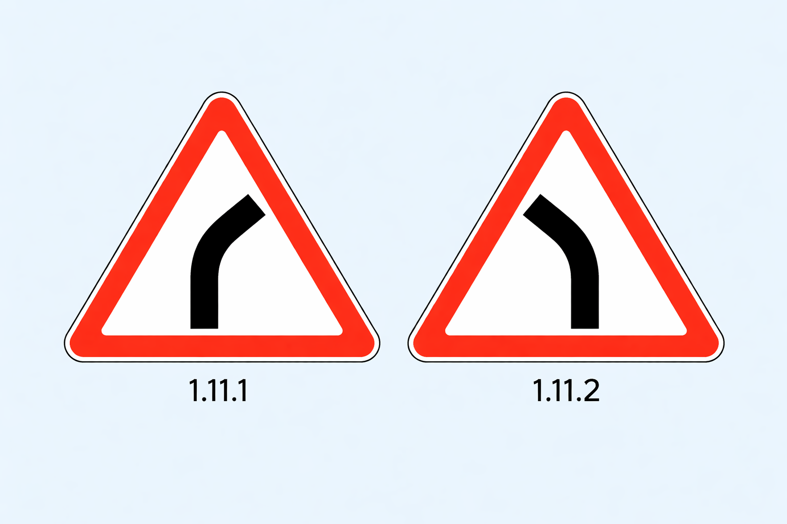 Предупреждающие знаки поворота