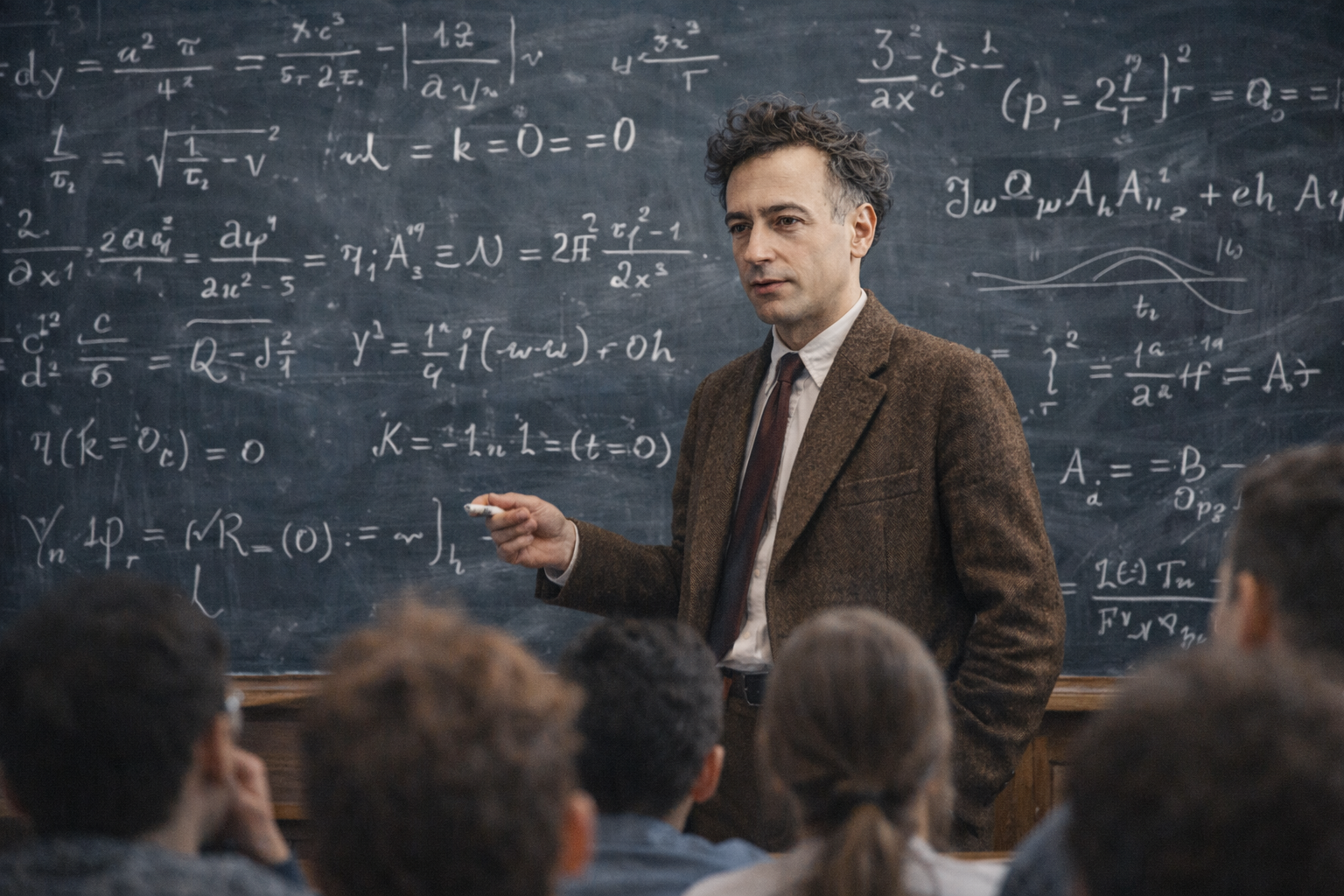 Лев Ландау в аудитории