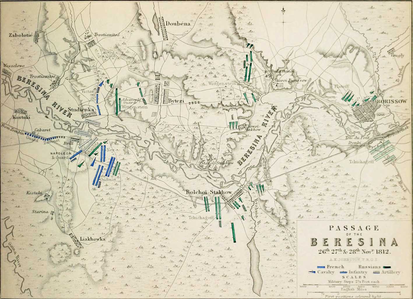 карта у Борисова - переправа через Березину карта у Борисова - переправа через Березину
