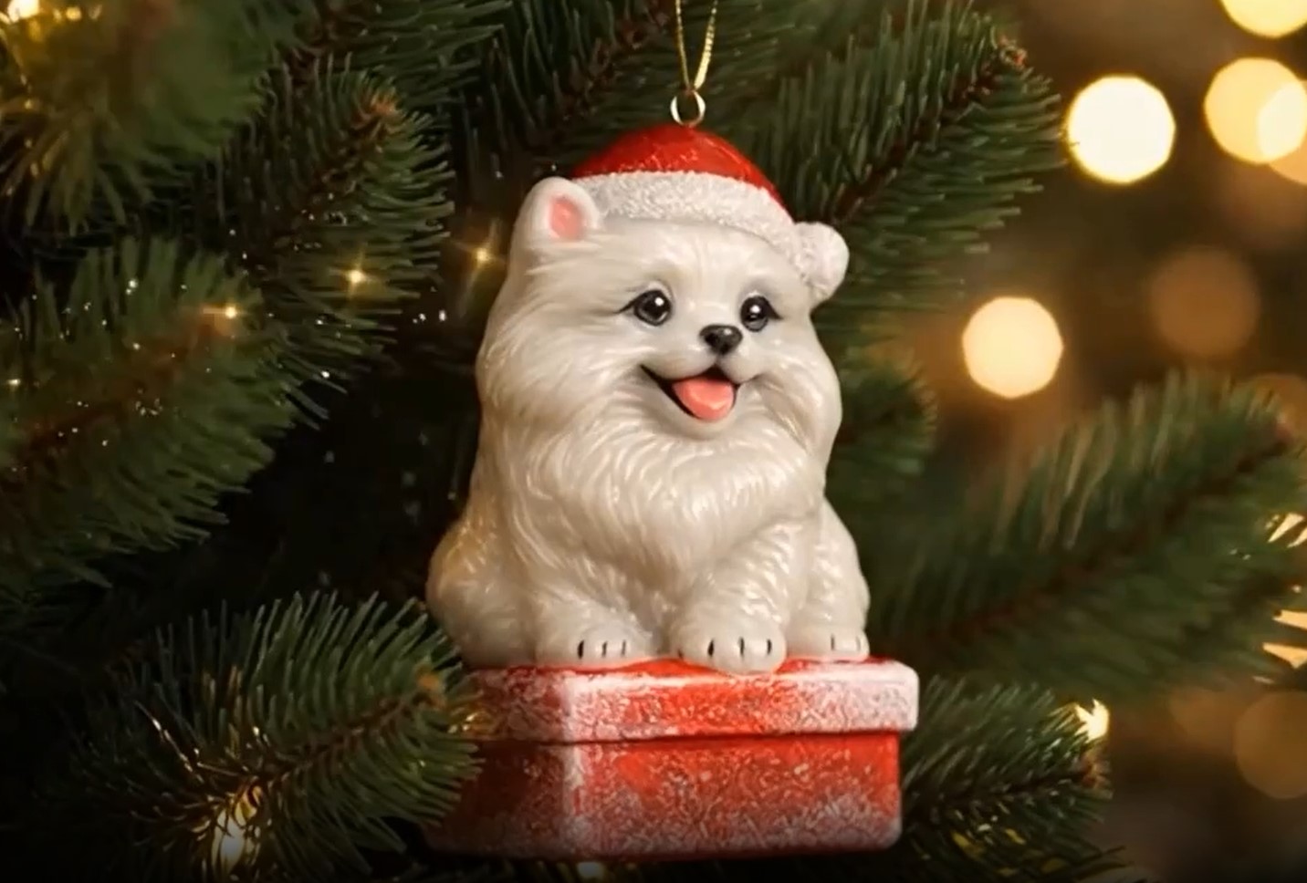 елочная игрушка в виде шпица Умки