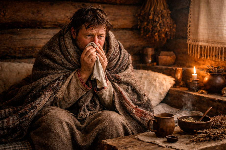 Заболевший человек