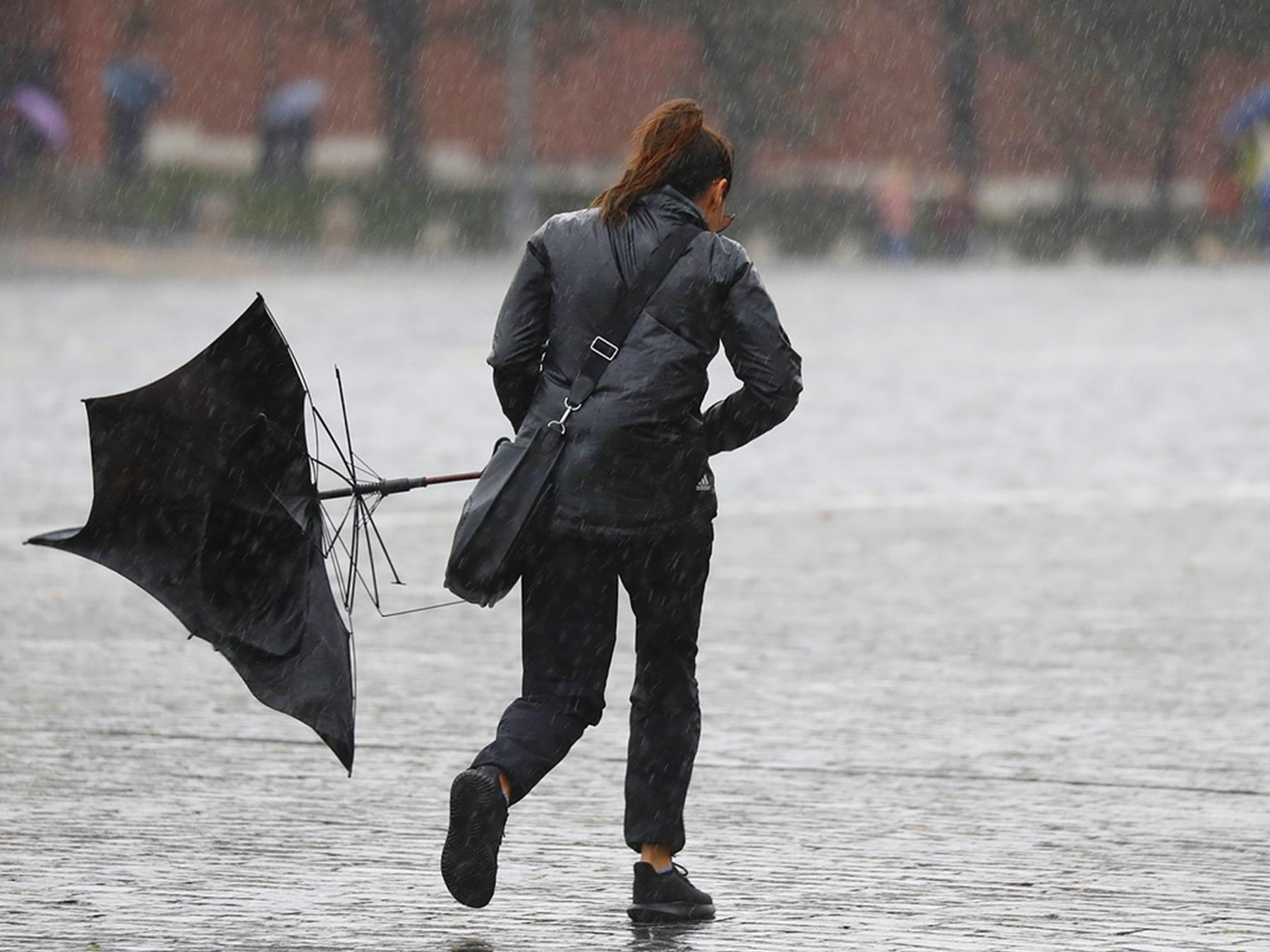 дождь и сильный ветер