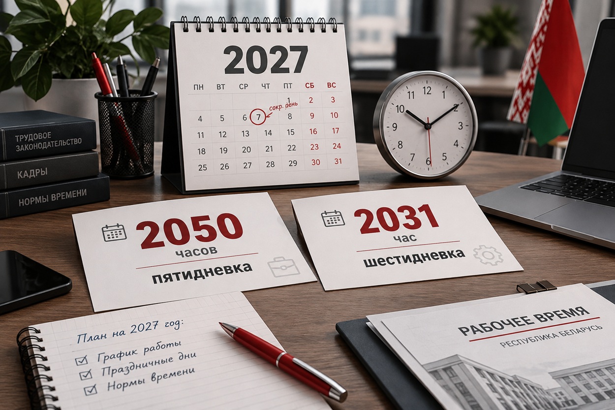 Календарь рабочего времени Беларуси 2027