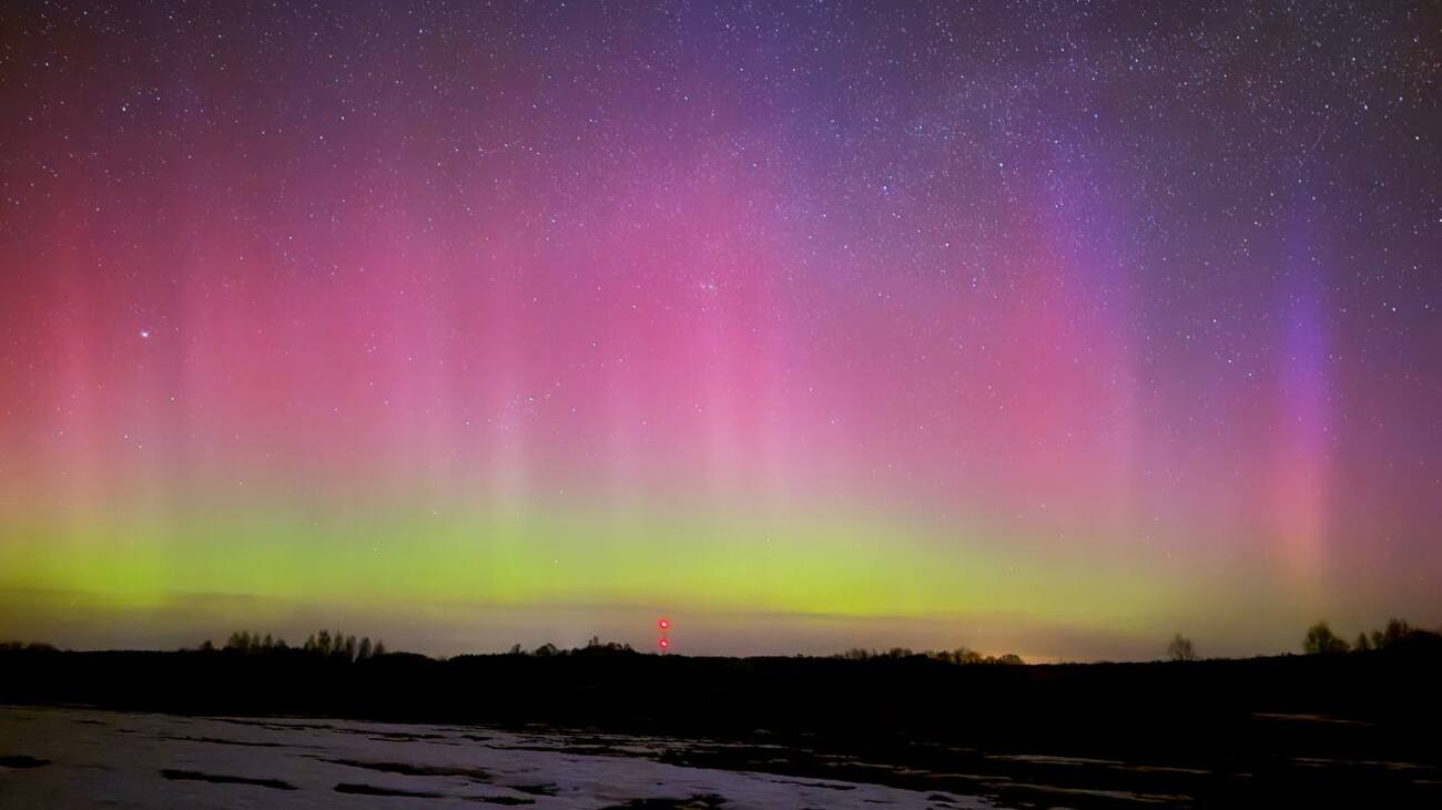 полярное сияние в Толочинском районе