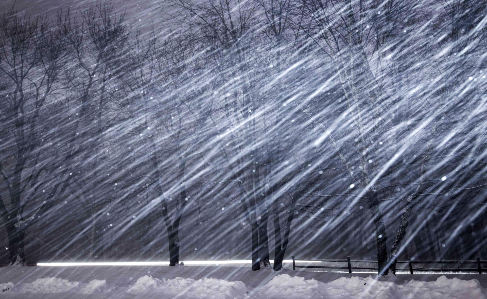 Сильный снег