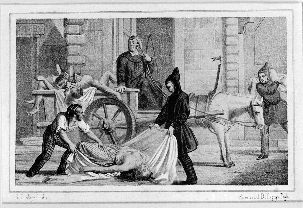 Холера в Палермо 1835. Литография Габриэле Кастаньолы.jpg