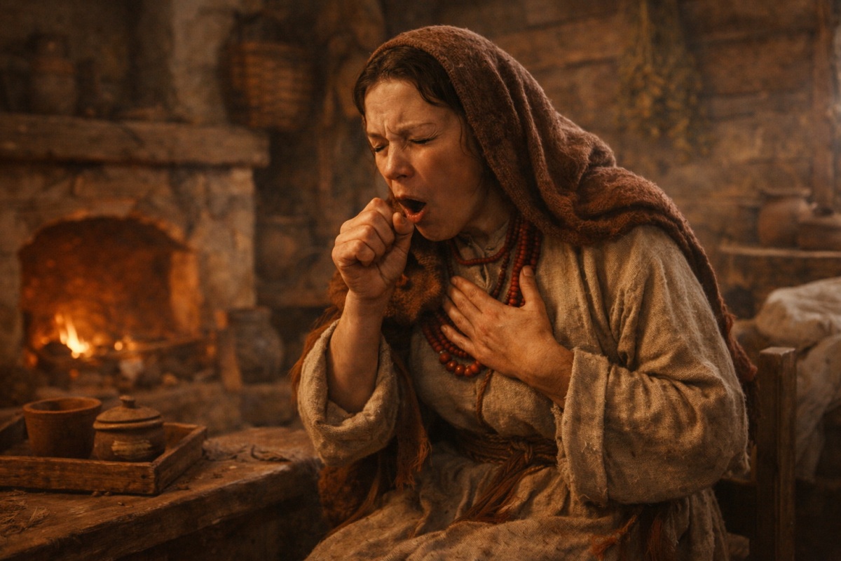 Древняя белоруска кашляет