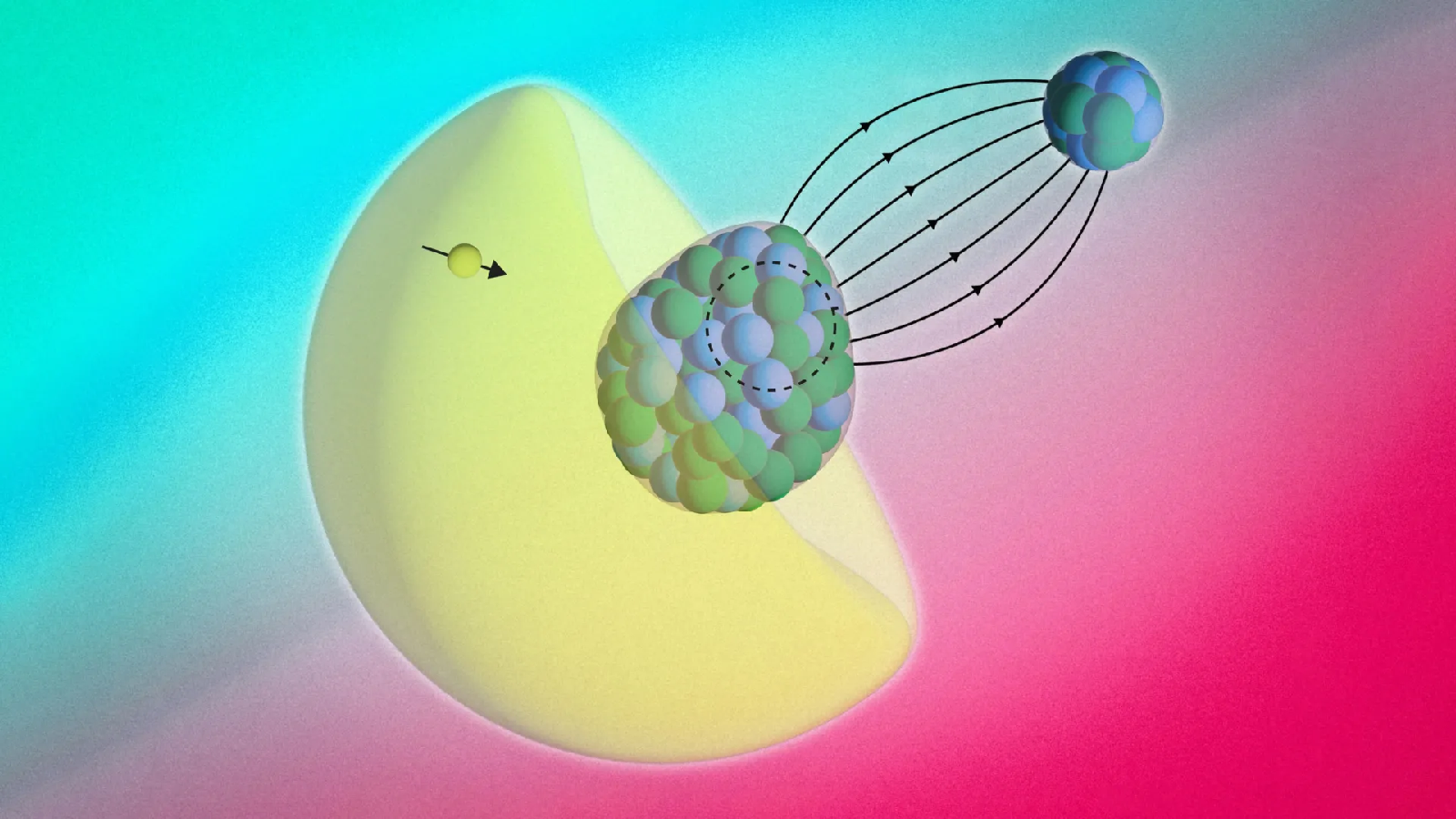 грушевидное ядро ​​атома радия