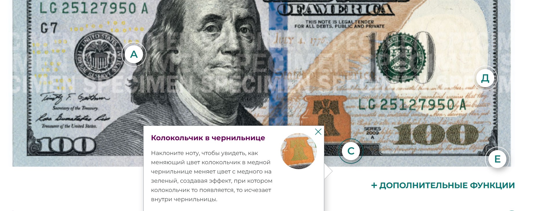 колокольчик в чернильнице на 100 долларах колокольчик в чернильнице на 100 долларах