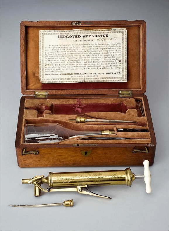 Прибор Бланделла для переливания крови