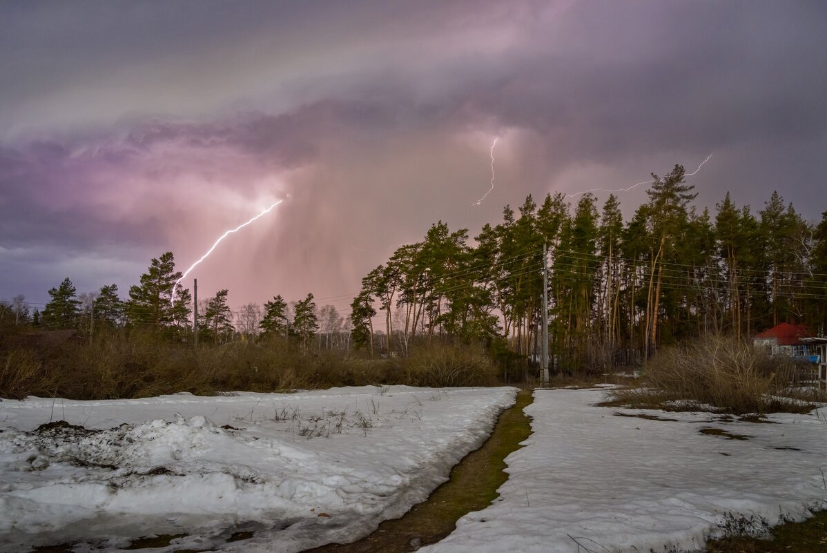 гроза в марте