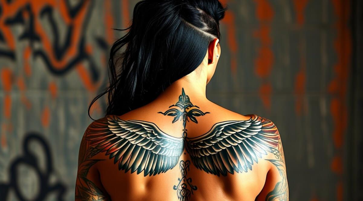 тату крылья