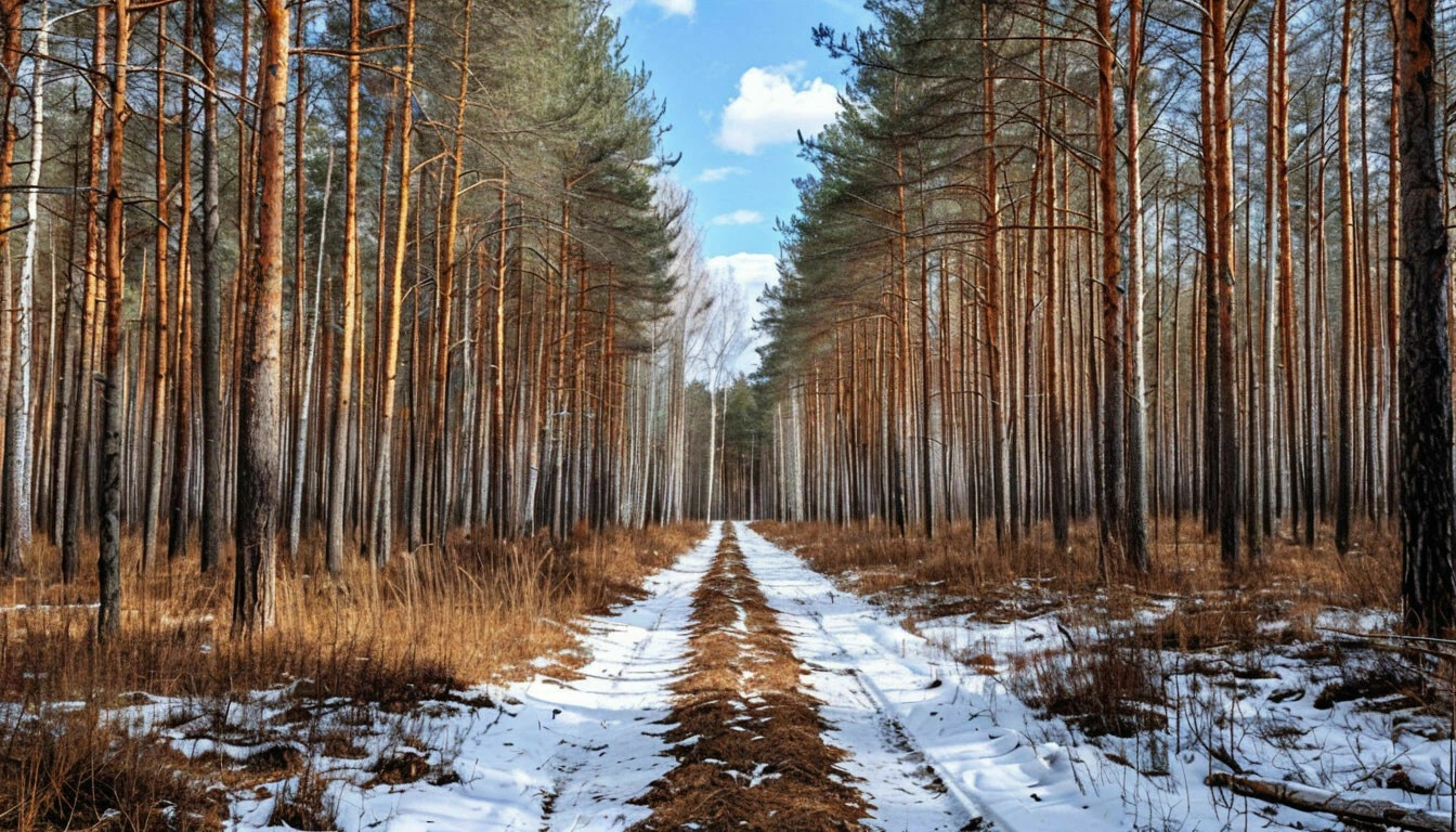 лес ранней весной