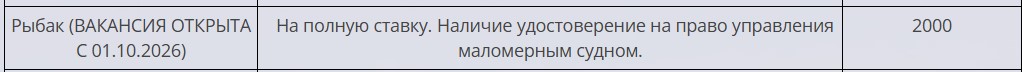вакансия рыбака вакансия рыбака