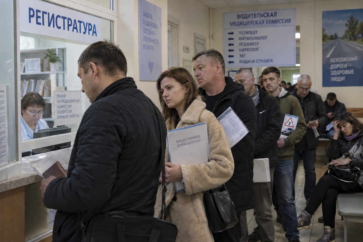 Очередь в медицинскую регистратуру