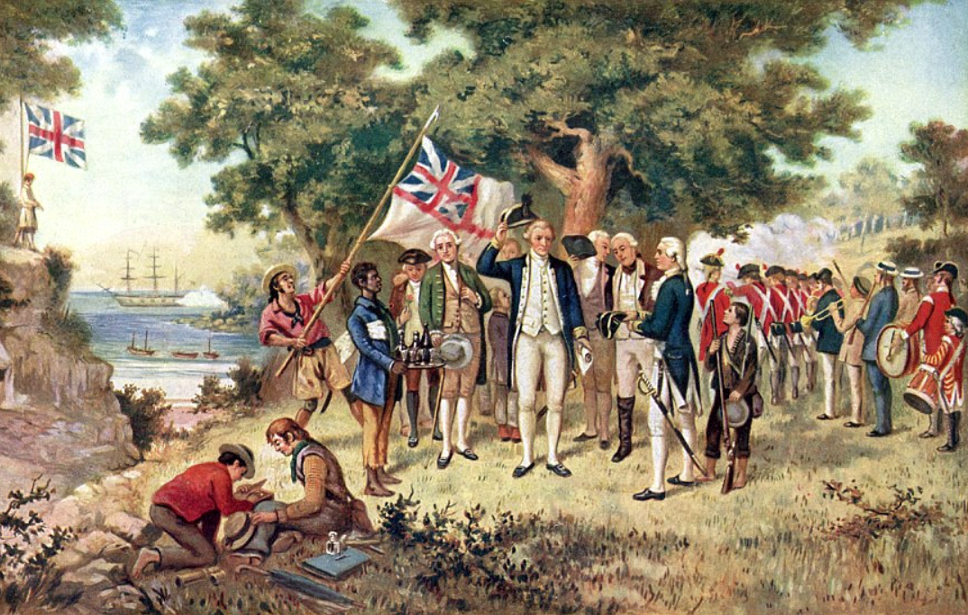 Кук с флагами Британии