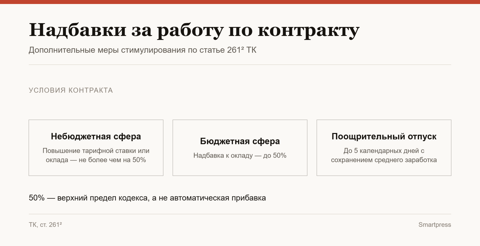 надбавки за работу по контракту