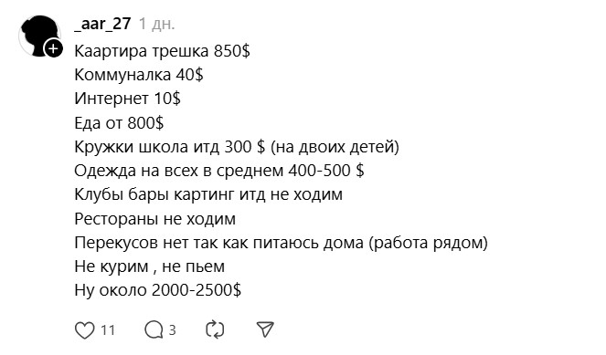 Минск, траты на жизнь